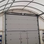 Sectional Gates in tent hangar ULA