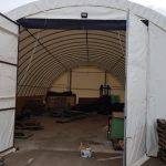 Example of modification of a tent hangar gate 03