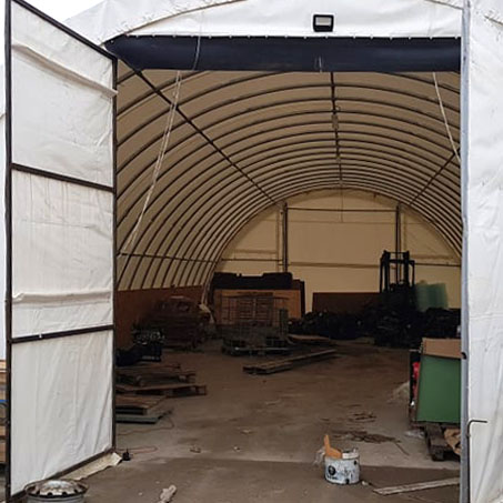 modification of the tent hangar gate